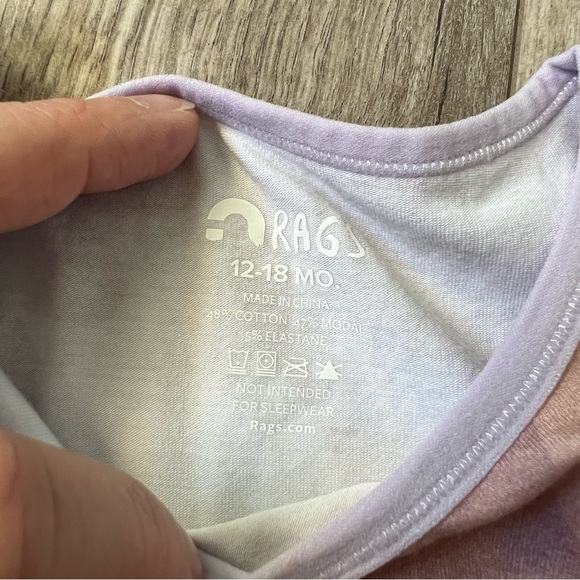 NEW Rags to Raches girls Romper 12-18M purple - Picture 3 of 5